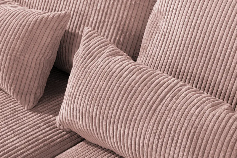 Copenhagen 4-sits Högervänd L-formad Divansoffa i Manchester - Rosa - Products - Möbler - Soffa - Divansoffa & schäslongsoffa - 4 sits soffa med divan