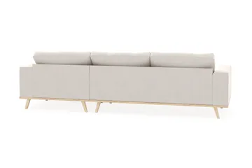 Copenhagen 4-sits Högervänd L-formad Divansoffa i Sammet - Krämvit - Products - Möbler - Soffa - Divansoffa & schäslongsoffa - 4 sits soffa med divan
