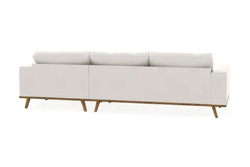 Copenhagen 4-sits Högervänd L-formad Divansoffa i Sammet - Krämvit - Products - Möbler - Soffa - Divansoffa & schäslongsoffa - 4 sits soffa med divan