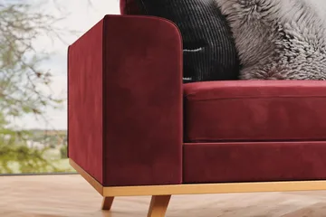 Copenhagen 4-sits Högervänd L-formad Divansoffa i Sammet - Lila - Products - Möbler - Soffa - Divansoffa & schäslongsoffa - 4 sits soffa med divan