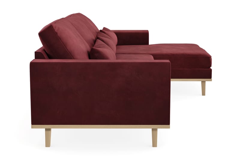 Copenhagen 4-sits Högervänd L-formad Divansoffa i Sammet - Lila - Products - Möbler - Soffa - Divansoffa & schäslongsoffa - 4 sits soffa med divan