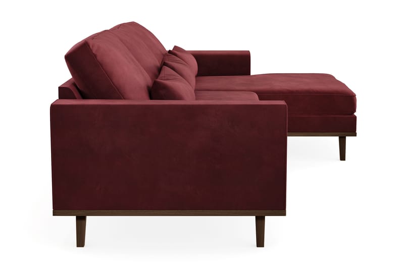 Copenhagen 4-sits Högervänd L-formad Divansoffa i Sammet - Lila - Products - Möbler - Soffa - Divansoffa & schäslongsoffa - 4 sits soffa med divan