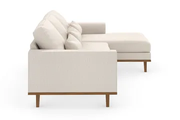Copenhagen 4-sits Högervänd L-formad Divansoffa i Tyg - Beige - Products - Möbler - Soffa - Divansoffa & schäslongsoffa - 4 sits soffa med divan