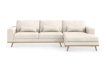 Copenhagen 4-sits Högervänd L-formad Divansoffa i Tyg - Beige - Products - Möbler - Soffa - Divansoffa & schäslongsoffa - 4 sits soffa med divan