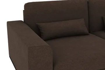 Copenhagen 4-sits Högervänd L-formad Divansoffa i Tyg - Brun - Products - Möbler - Soffa - Divansoffa & schäslongsoffa - 4 sits soffa med divan