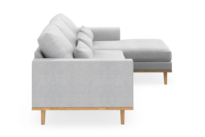 Copenhagen 4-sits Högervänd L-formad Divansoffa i Tyg - Ljusgrå - Products - Möbler - Soffa - Divansoffa & schäslongsoffa - 4 sits soffa med divan