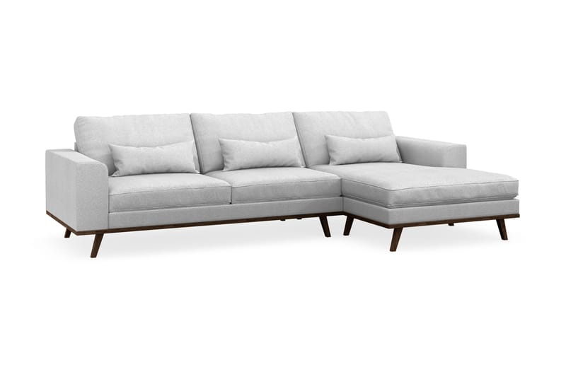 Copenhagen 4-sits Högervänd L-formad Divansoffa i Tyg - Ljusgrå - Products - Möbler - Soffa - Divansoffa & schäslongsoffa - 4 sits soffa med divan