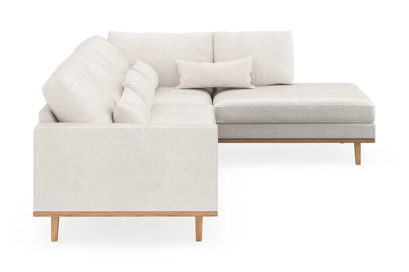 Copenhagen 4-sits Högervänd L-formad Schäslongsoffa i Bouclé - Vit - Products - Möbler - Soffa - Divansoffa & schäslongsoffa - 4 sits soffa med divan