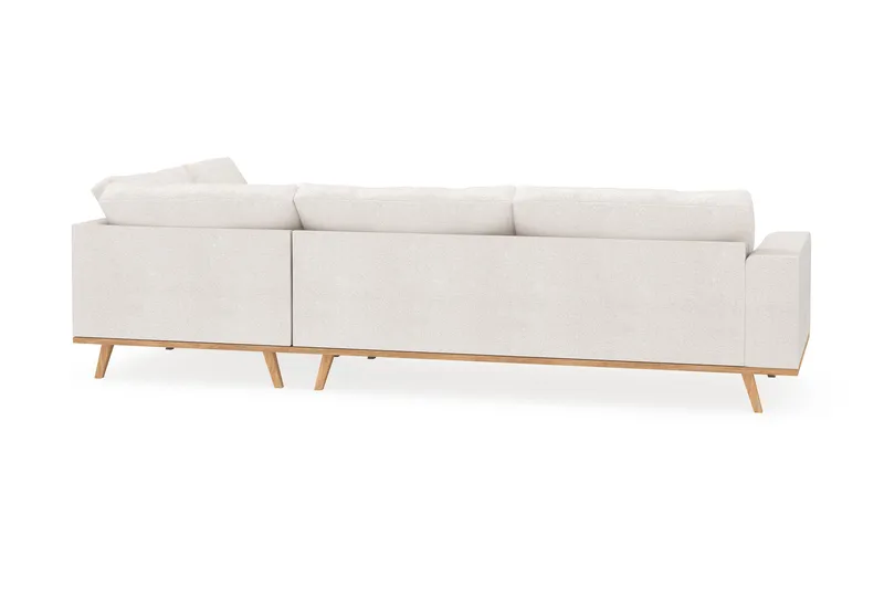 Copenhagen 4-sits Högervänd L-formad Schäslongsoffa i Bouclé - Vit - Products - Möbler - Soffa - Divansoffa & schäslongsoffa - 4 sits soffa med divan