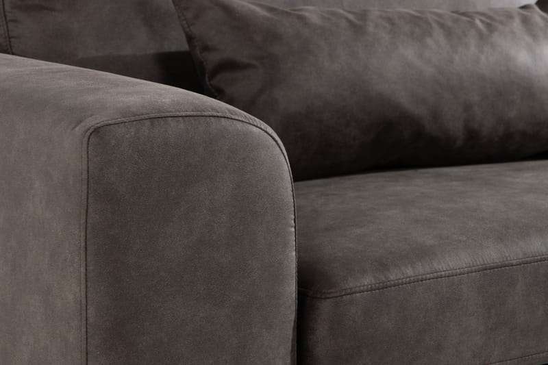 Copenhagen 4-sits Högervänd L-formad Schäslongsoffa i Konstläder - Mörkgrå - Products - Möbler - Soffa - Divansoffa & schäslongsoffa - 4 sits soffa med divan
