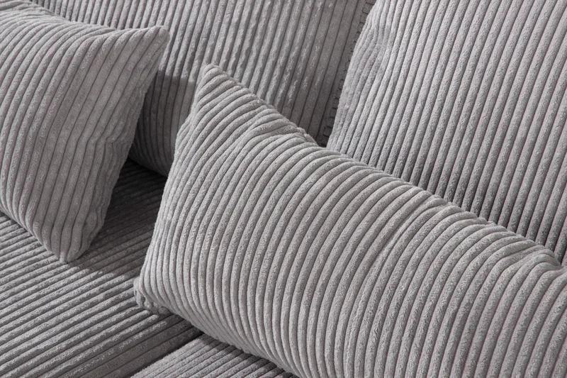 Copenhagen 4-sits Högervänd L-formad Schäslongsoffa i Manchester - Ljusgrå - Products - Möbler - Soffa - Divansoffa & schäslongsoffa - 4 sits soffa med divan
