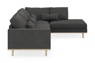 Copenhagen 4-sits Högervänd L-formad Schäslongsoffa i Manchester - Mörkgrå - Products - Möbler - Soffa - Divansoffa & schäslongsoffa - 4 sits soffa med divan