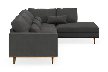 Copenhagen 4-sits Högervänd L-formad Schäslongsoffa i Manchester - Mörkgrå - Products - Möbler - Soffa - Divansoffa & schäslongsoffa - 4 sits soffa med divan