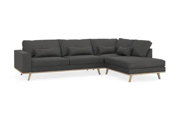 Copenhagen 4-sits Högervänd L-formad Schäslongsoffa i Manchester - Mörkgrå - Products - Möbler - Soffa - Divansoffa & schäslongsoffa - 4 sits soffa med divan