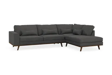 Copenhagen 4-sits Högervänd L-formad Schäslongsoffa i Manchester - Mörkgrå - Products - Möbler - Soffa - Divansoffa & schäslongsoffa - 4 sits soffa med divan