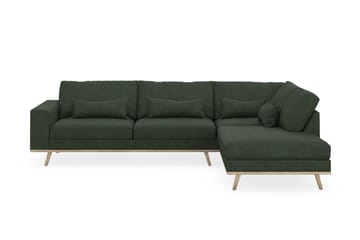 Copenhagen 4-sits Högervänd L-formad Schäslongsoffa i Manchester - Mörkgrön - Products - Möbler - Soffa - Divansoffa & schäslongsoffa - 4 sits soffa med divan