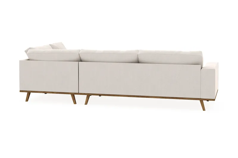 Copenhagen 4-sits Högervänd L-formad Schäslongsoffa i Sammet - Krämvit - Products - Möbler - Soffa - Divansoffa & schäslongsoffa - 4 sits soffa med divan