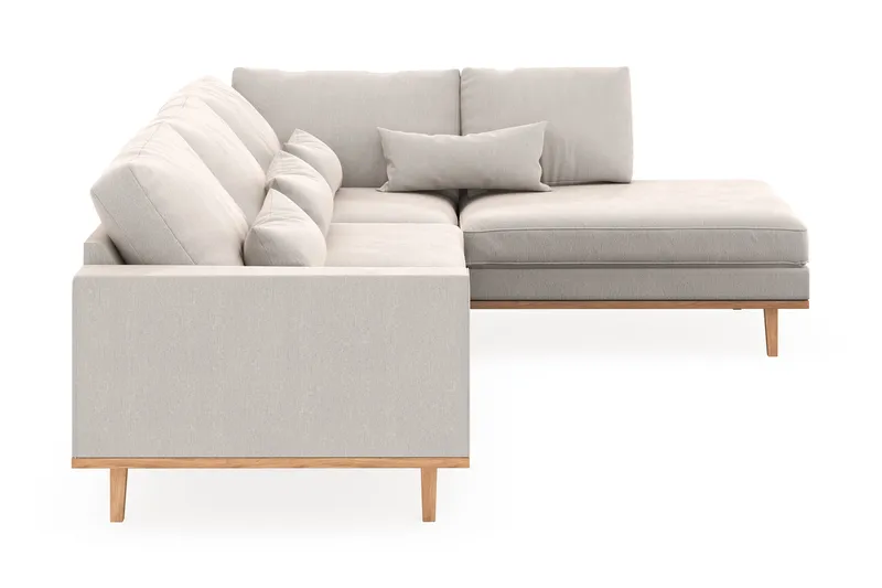 Copenhagen 4-sits Högervänd L-formad Schäslongsoffa i Sammet - Krämvit - Products - Möbler - Soffa - Divansoffa & schäslongsoffa - 4 sits soffa med divan