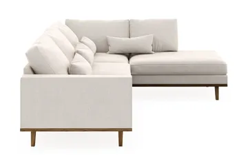 Copenhagen 4-sits Högervänd L-formad Schäslongsoffa i Sammet - Krämvit - Products - Möbler - Soffa - Divansoffa & schäslongsoffa - 4 sits soffa med divan