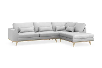 Copenhagen 4-sits Högervänd L-formad Schäslongsoffa i Tyg - Ljusgrå - Products - Möbler - Soffa - Divansoffa & schäslongsoffa - 4 sits soffa med divan