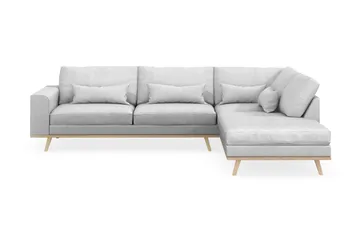 Copenhagen 4-sits Högervänd L-formad Schäslongsoffa i Tyg - Ljusgrå - Products - Möbler - Soffa - Divansoffa & schäslongsoffa - 4 sits soffa med divan