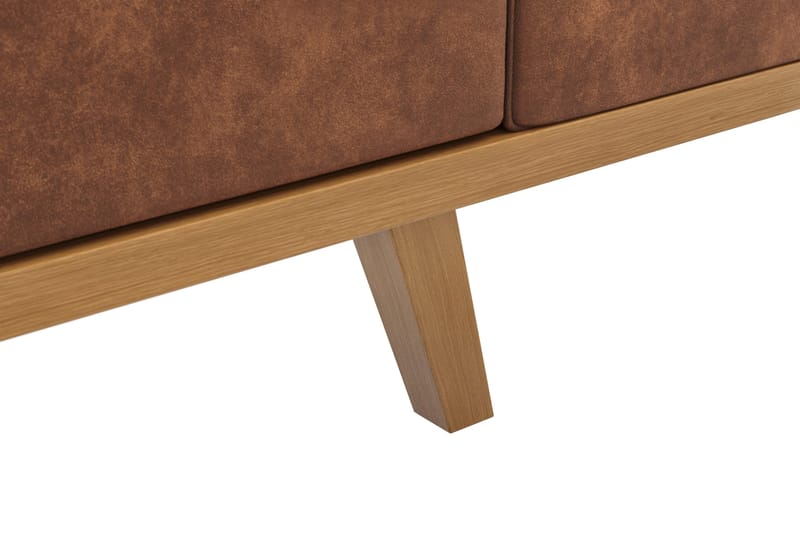 Copenhagen 4-sits Vänstervänd L-formad Divansoffa i Konstläder - Brun - Products - Möbler - Soffa - Divansoffa & schäslongsoffa - 4 sits soffa med divan