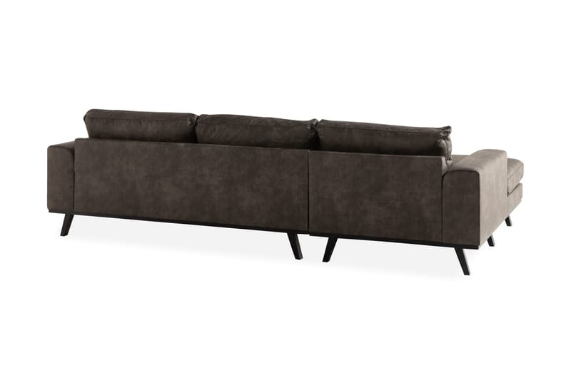 Copenhagen 4-sits Vänstervänd L-formad Divansoffa i Konstläder - Mörkgrå - Products - Möbler - Soffa - Divansoffa & schäslongsoffa - 4 sits soffa med divan