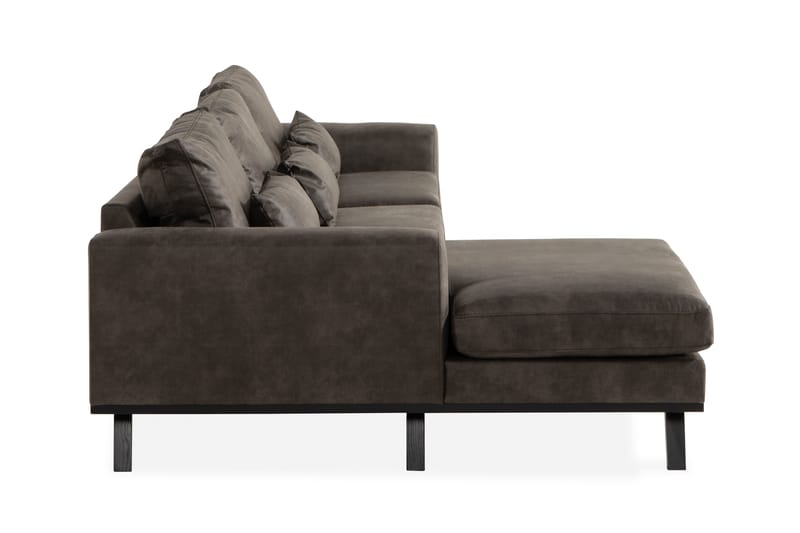 Copenhagen 4-sits Vänstervänd L-formad Divansoffa i Konstläder - Mörkgrå - Products - Möbler - Soffa - Divansoffa & schäslongsoffa - 4 sits soffa med divan