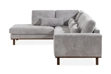 Copenhagen 4-sits Vänstervänd L-formad Divansoffa i Manchester - Ljusgrå - Products - Möbler - Soffa - Divansoffa & schäslongsoffa - 4 sits soffa med divan