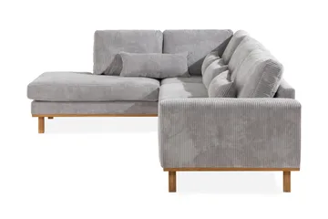 Copenhagen 4-sits Vänstervänd L-formad Divansoffa i Manchester - Ljusgrå - Products - Möbler - Soffa - Divansoffa & schäslongsoffa - 4 sits soffa med divan