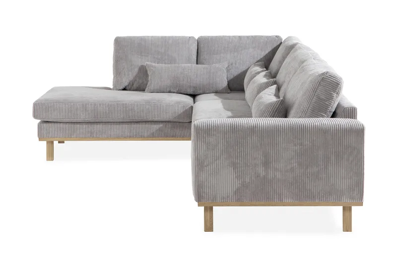 Copenhagen 4-sits Vänstervänd L-formad Divansoffa i Manchester - Ljusgrå - Products - Möbler - Soffa - Divansoffa & schäslongsoffa - 4 sits soffa med divan