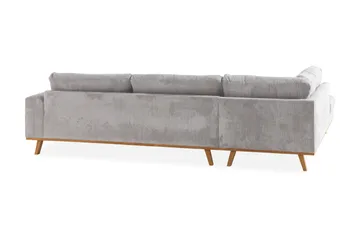 Copenhagen 4-sits Vänstervänd L-formad Divansoffa i Manchester - Ljusgrå - Products - Möbler - Soffa - Divansoffa & schäslongsoffa - 4 sits soffa med divan