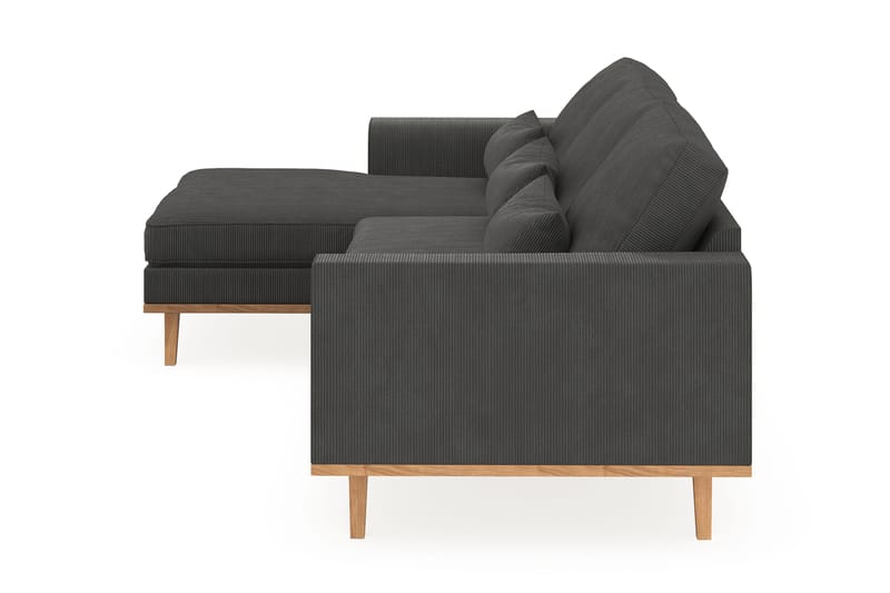 Copenhagen 4-sits Vänstervänd L-formad Divansoffa i Manchester - Mörkgrå - Products - Möbler - Soffa - Divansoffa & schäslongsoffa - 4 sits soffa med divan