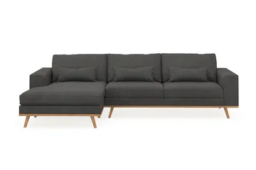 Copenhagen 4-sits Vänstervänd L-formad Divansoffa i Manchester - Mörkgrå - Products - Möbler - Soffa - Divansoffa & schäslongsoffa - 4 sits soffa med divan