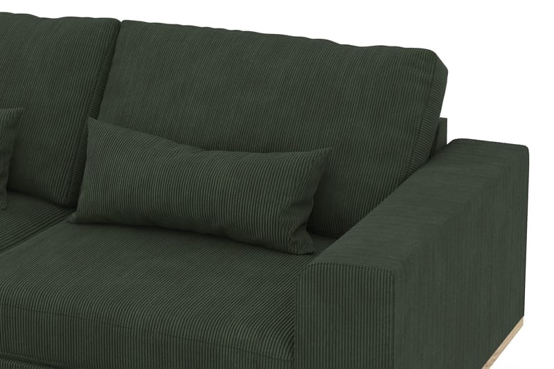 Copenhagen 4-sits Vänstervänd L-formad Divansoffa i Manchester - Mörkgrön - Products - Möbler - Soffa - Divansoffa & schäslongsoffa - 4 sits soffa med divan