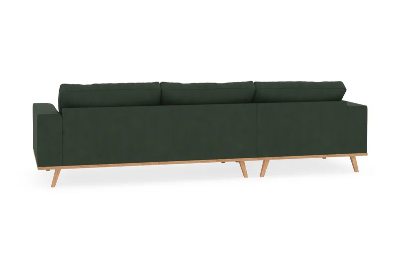 Copenhagen 4-sits Vänstervänd L-formad Divansoffa i Manchester - Mörkgrön - Products - Möbler - Soffa - Divansoffa & schäslongsoffa - 4 sits soffa med divan