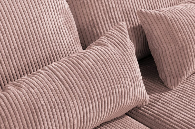 Copenhagen 4-sits Vänstervänd L-formad Divansoffa i Manchester - Rosa - Products - Möbler - Soffa - Divansoffa & schäslongsoffa - 4 sits soffa med divan