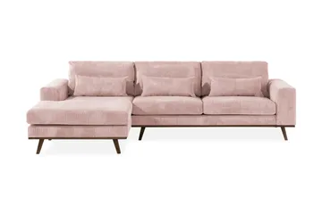 Copenhagen 4-sits Vänstervänd L-formad Divansoffa i Manchester - Rosa - Products - Möbler - Soffa - Divansoffa & schäslongsoffa - 4 sits soffa med divan