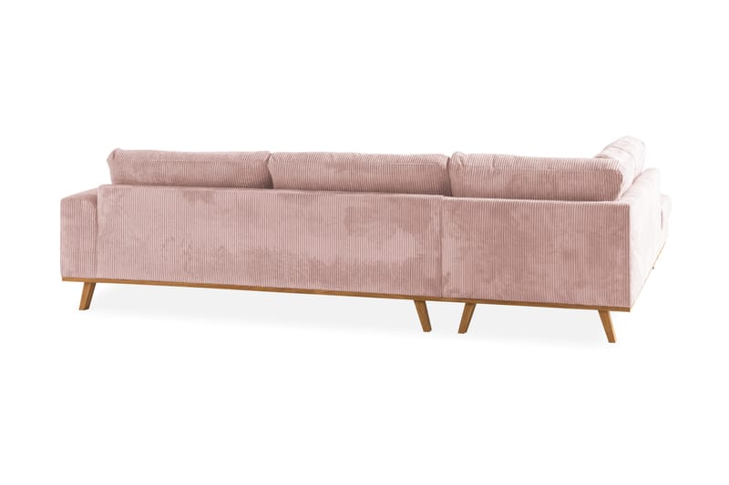 Copenhagen 4-sits Vänstervänd L-formad Divansoffa i Manchester - Rosa - Products - Möbler - Soffa - Divansoffa & schäslongsoffa - 4 sits soffa med divan