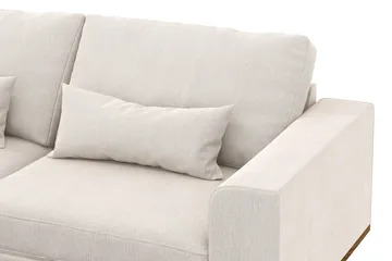 Copenhagen 4-sits Vänstervänd L-formad Divansoffa i Sammet - Krämvit - Products - Möbler - Soffa - Divansoffa & schäslongsoffa - 4 sits soffa med divan