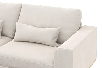 Copenhagen 4-sits Vänstervänd L-formad Divansoffa i Sammet - Krämvit - Products - Möbler - Soffa - Divansoffa & schäslongsoffa - 4 sits soffa med divan