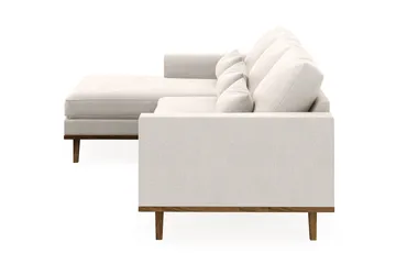 Copenhagen 4-sits Vänstervänd L-formad Divansoffa i Sammet - Krämvit - Products - Möbler - Soffa - Divansoffa & schäslongsoffa - 4 sits soffa med divan