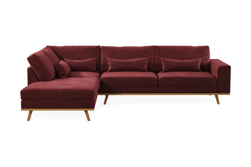 Copenhagen 4-sits Vänstervänd L-formad Divansoffa i Sammet - Lila - Products - Möbler - Soffa - Divansoffa & schäslongsoffa - 4 sits soffa med divan