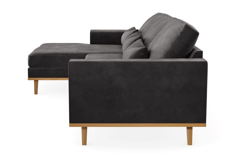 Copenhagen 4-sits Vänstervänd L-formad Divansoffa i Sammet - Mörkgrå - Products - Möbler - Soffa - Divansoffa & schäslongsoffa - 4 sits soffa med divan