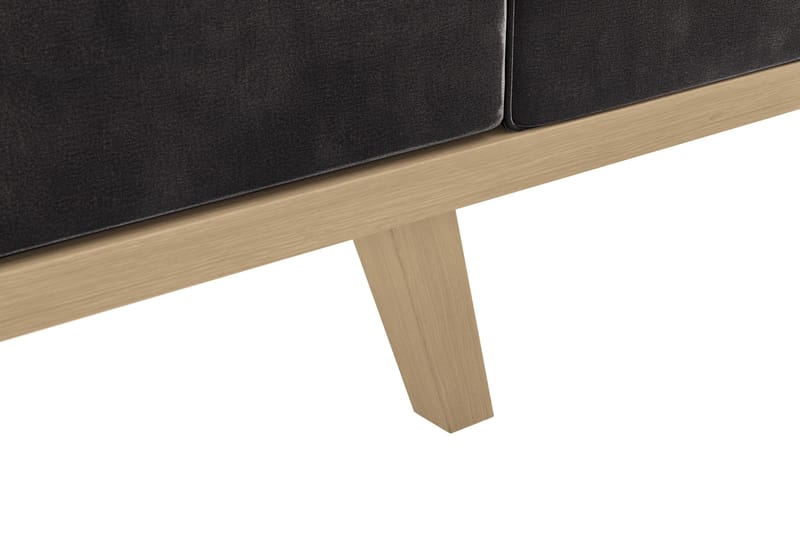 Copenhagen 4-sits Vänstervänd L-formad Divansoffa i Sammet - Mörkgrå - Products - Möbler - Soffa - Divansoffa & schäslongsoffa - 4 sits soffa med divan