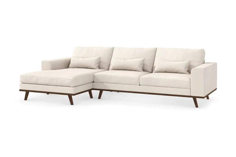 Copenhagen 4-sits Vänstervänd L-formad Divansoffa i Tyg - Beige - Products - Möbler - Soffa - Divansoffa & schäslongsoffa - 4 sits soffa med divan