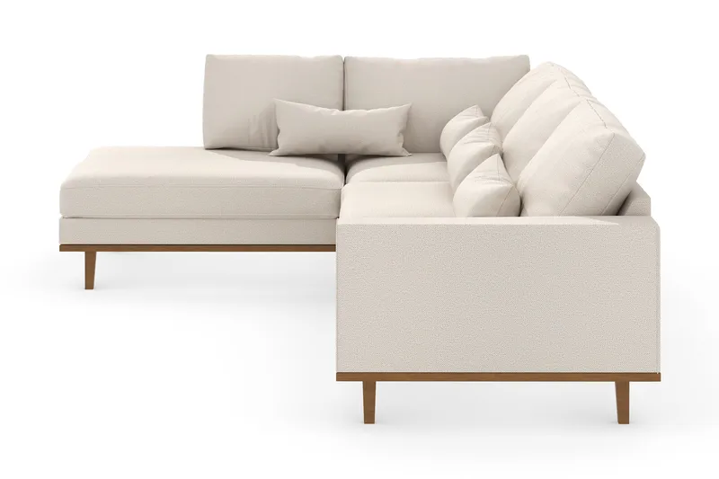 Copenhagen 4-sits Vänstervänd L-formad Divansoffa i Tyg - Beige - Products - Möbler - Soffa - Divansoffa & schäslongsoffa - 4 sits soffa med divan