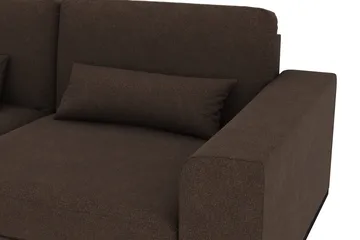 Copenhagen 4-sits Vänstervänd L-formad Divansoffa i Tyg - Brun - Products - Möbler - Soffa - Divansoffa & schäslongsoffa - 4 sits soffa med divan