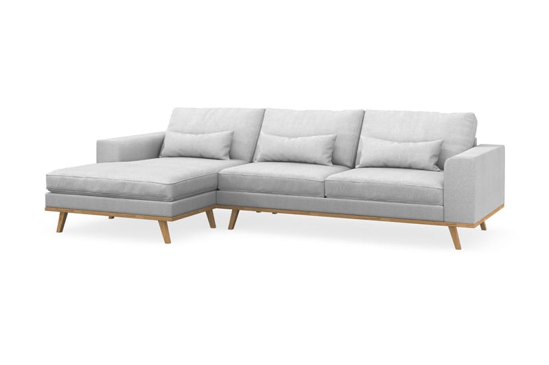 Copenhagen 4-sits Vänstervänd L-formad Divansoffa i Tyg - Ljusgrå - Products - Möbler - Soffa - Divansoffa & schäslongsoffa - 4 sits soffa med divan