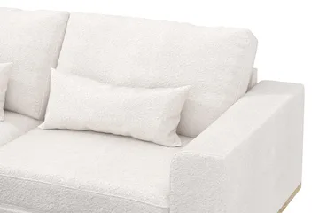 Copenhagen 4-sits Vänstervänd L-formad Schäslongsoffa i Bouclé - Vit - Products - Möbler - Soffa - Divansoffa & schäslongsoffa - 4 sits soffa med divan
